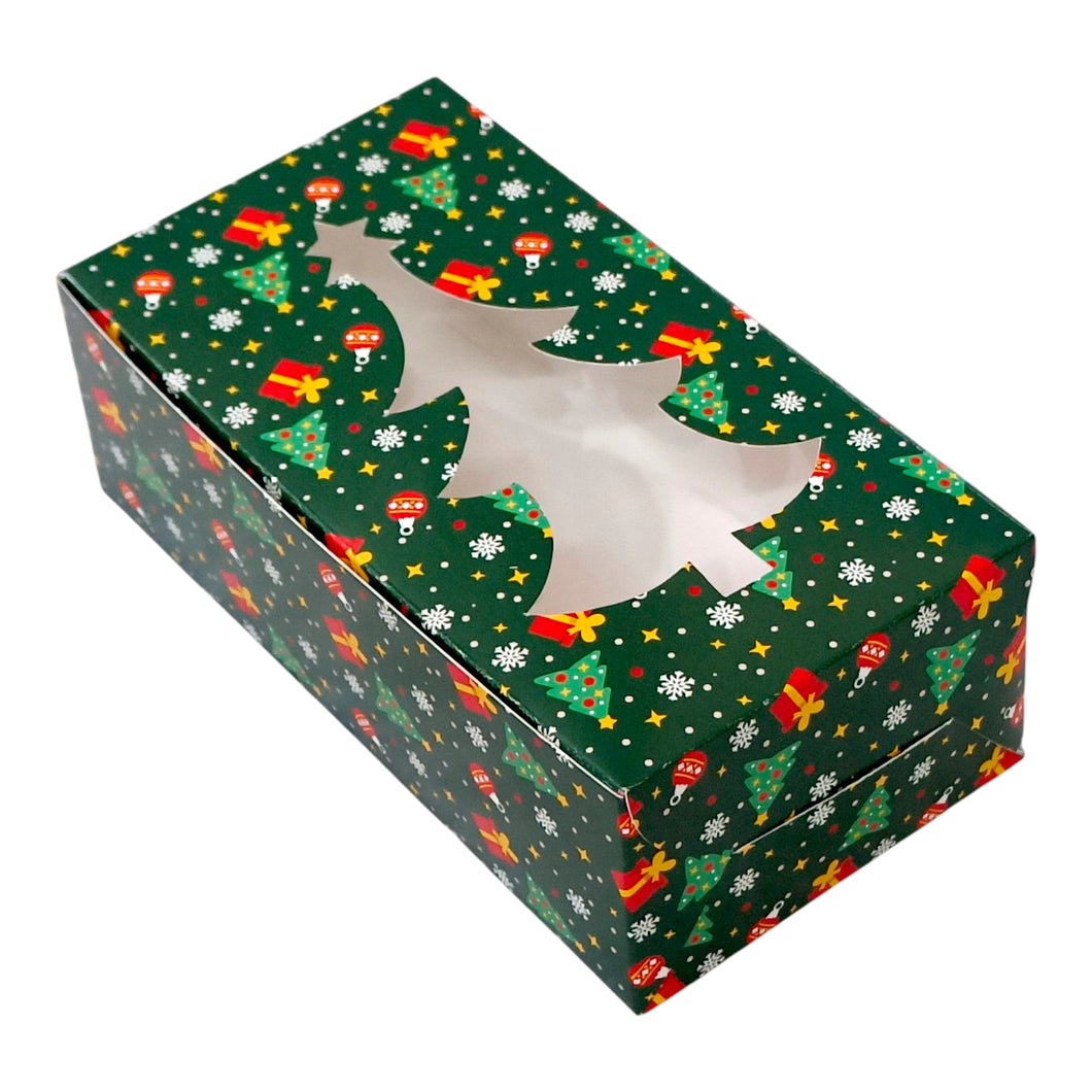 M486 Merry Christmas Green 500 g Loaf Cake Box