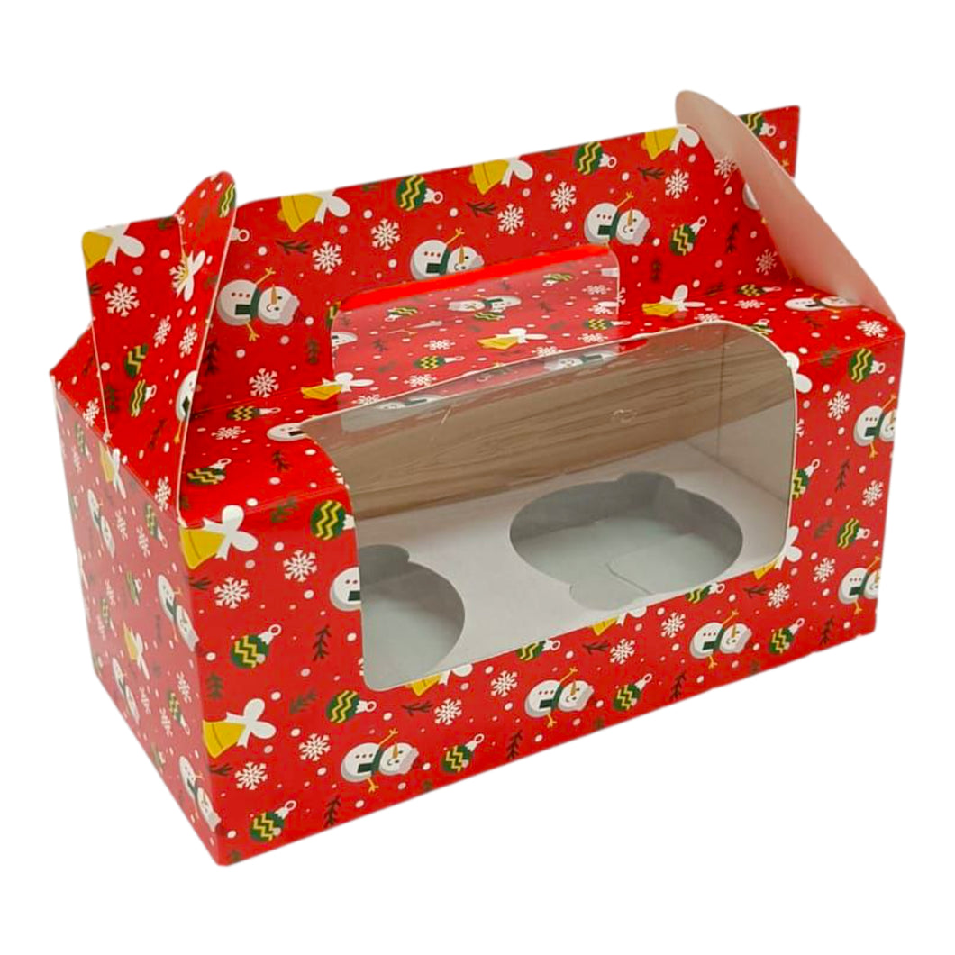 M460 Merry Christmas Red 2 Jar | Cupcake Box