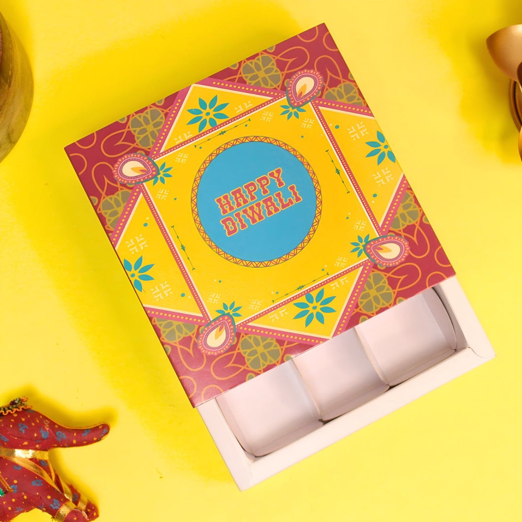 M368 Happy Diwali 9 Cavity Sacred Red Chocolate Box