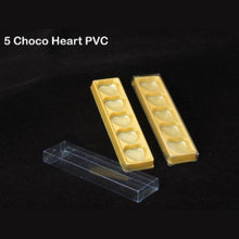 Load image into Gallery viewer, M708 5 Cavity Hearts Chocolate PVC Box
