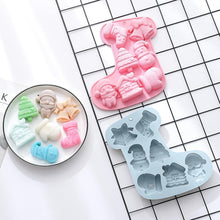 Load image into Gallery viewer, S406 Merry Christmas Holiday Cheer Silicone Chocolate Mould | Candles | Soap | Jelly
