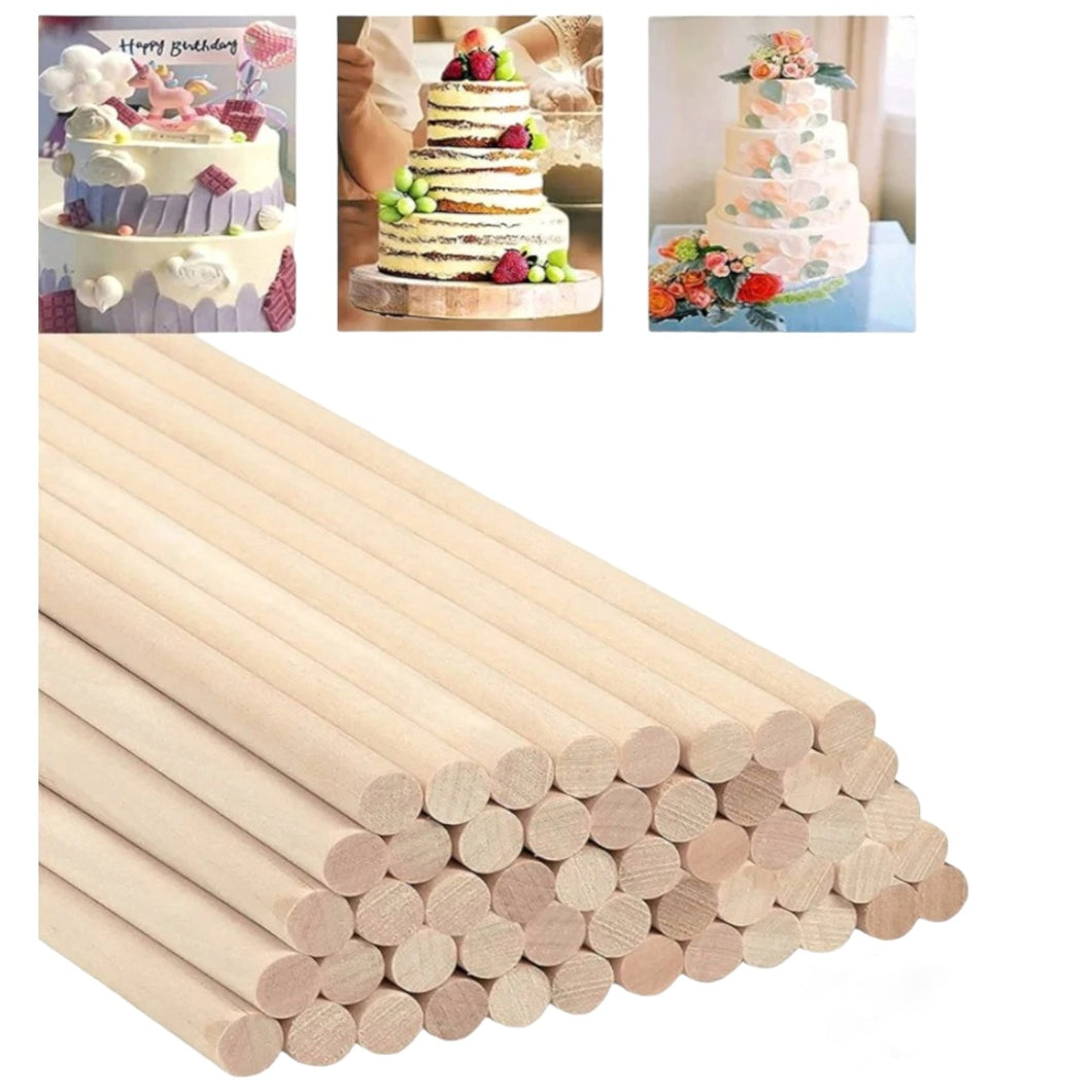 12 Inches Wooden Dowel 12 Pieces Set