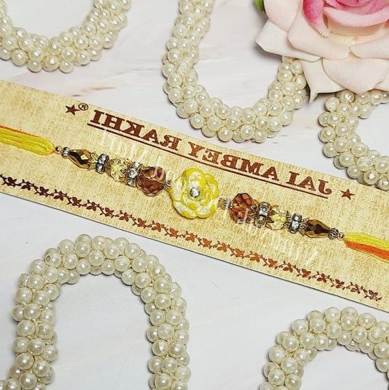 N40 Yellow Rose Rakhi – Vinayak De Food Mart