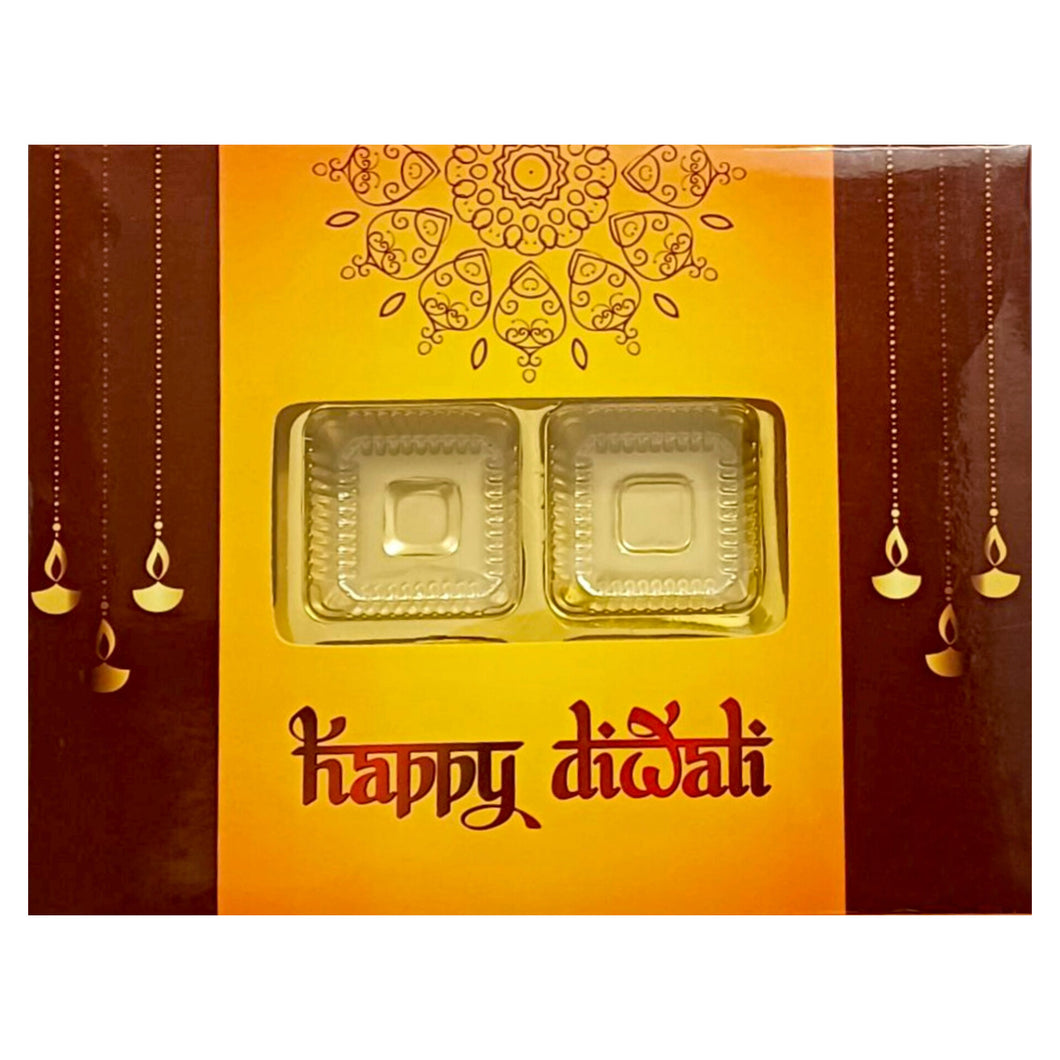 M363 Happy Diwali 12 Cavity Yellow Chocolate Box