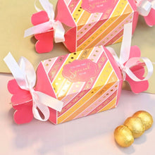 Load image into Gallery viewer, M828 Pink Golden Embossed Multi Purpose Toffee | Candy Box with Ribbon
