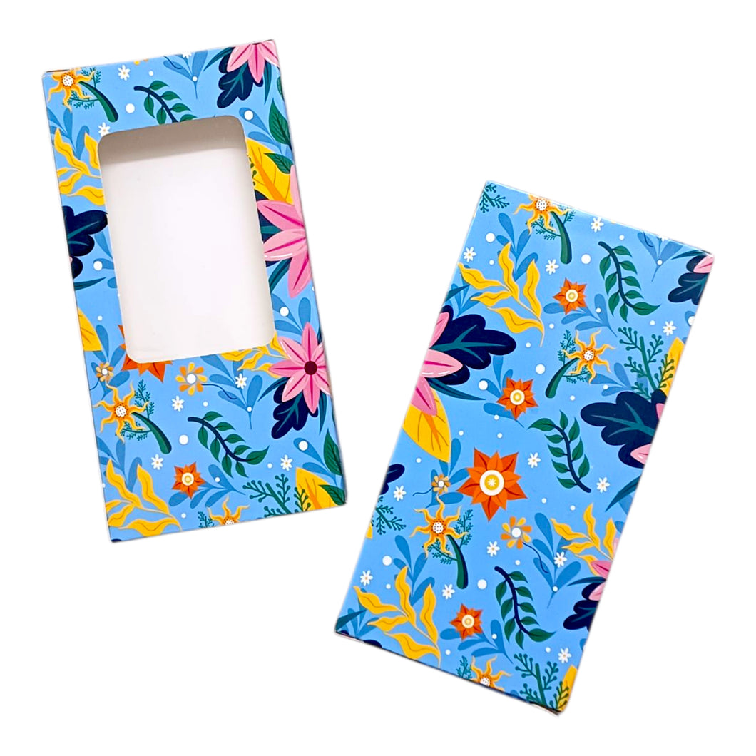 M50 Blue Floral Medium Chocolate Bar Box