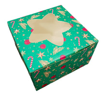 Load image into Gallery viewer, M406 Half Kg Green Christmas Cake Box | 8*8*5 inches
