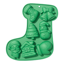 Load image into Gallery viewer, S406 Merry Christmas Holiday Cheer Silicone Chocolate Mould | Candles | Soap | Jelly
