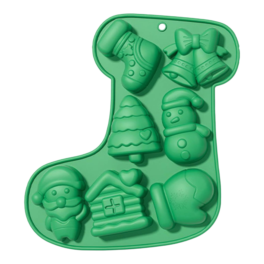 S406 Merry Christmas Holiday Cheer Silicone Chocolate Mould | Candles | Soap | Jelly