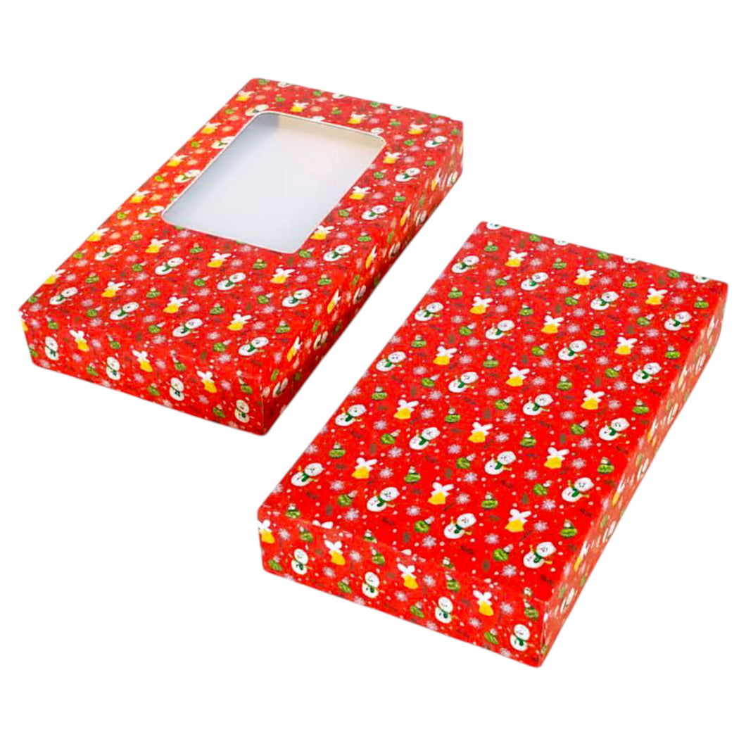 M483 Merry Christmas Red Large Kunafa Chocolate Bar Box