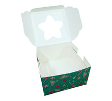 Load image into Gallery viewer, M406 Half Kg Green Christmas Cake Box | 8*8*5 inches
