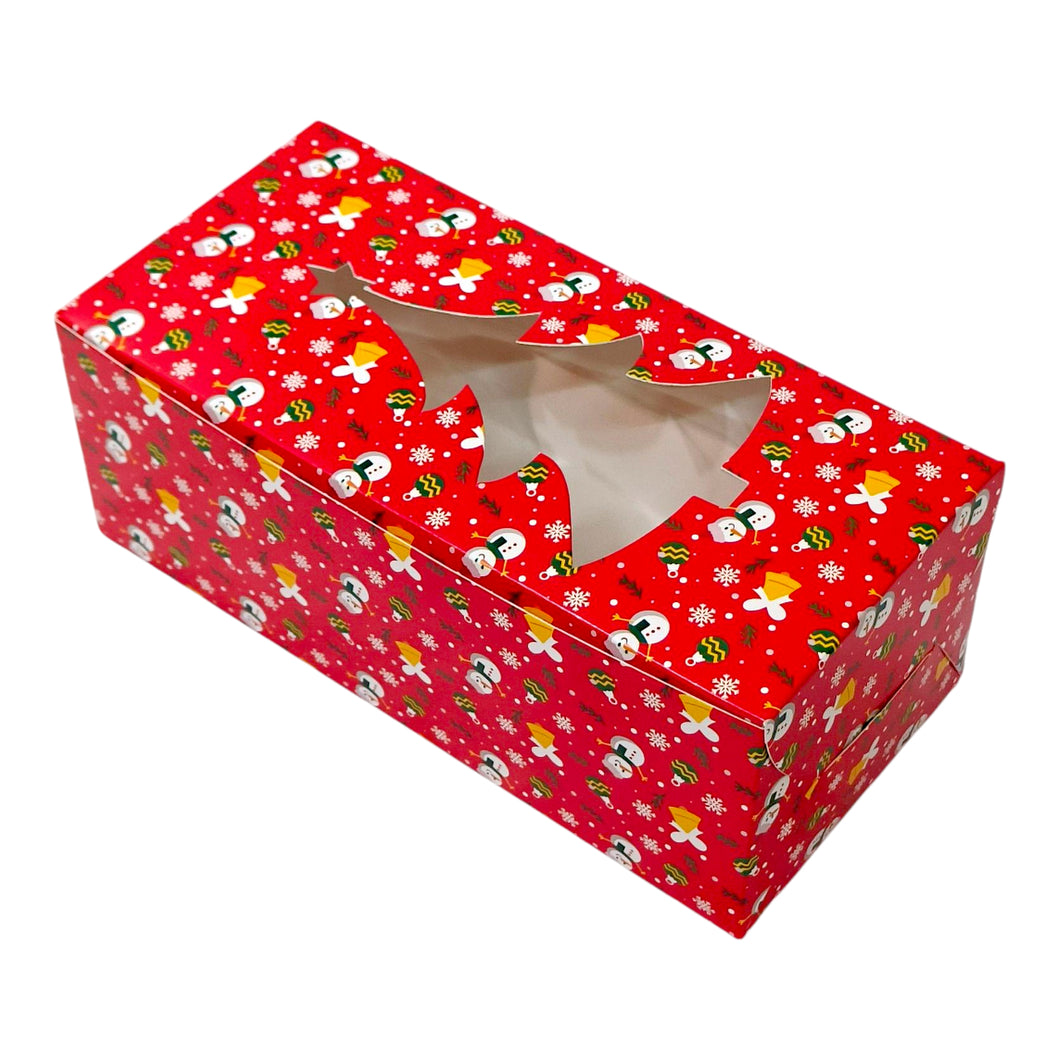 M485 Merry Christmas Red 500 g Loaf Cake Box
