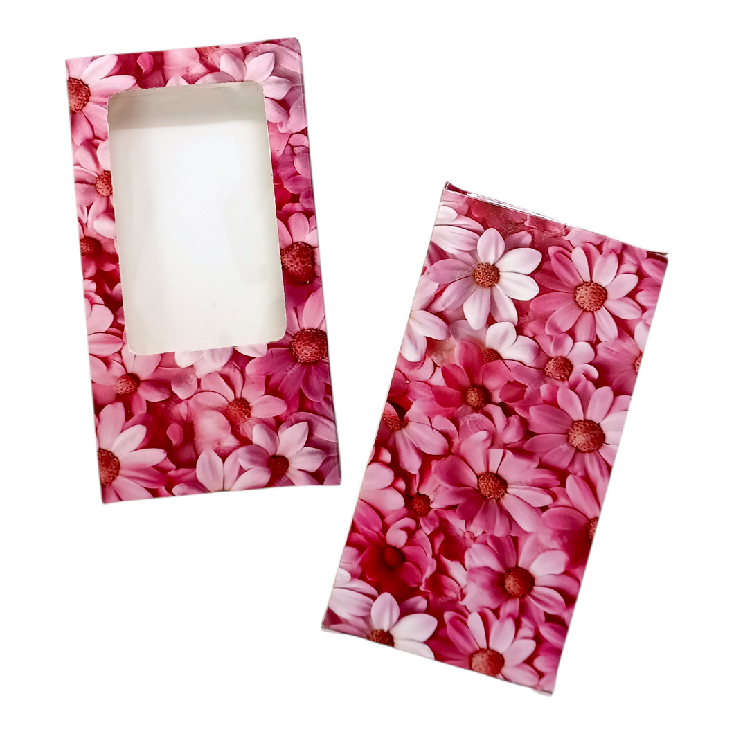M264 Pink Floral Large Chocolate Bar Box