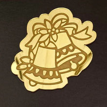 Load image into Gallery viewer, B402 Merry Christmas Bell Golden Acrylic Cutout
