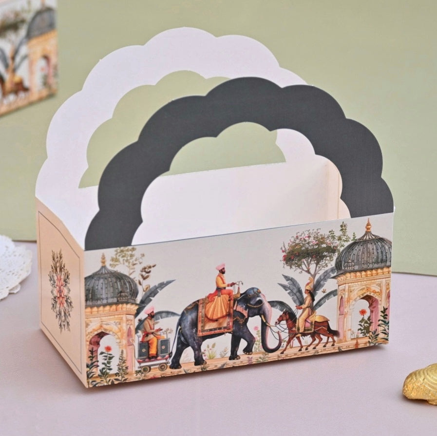 M830 Majestic Maharaja Grey Multi Purpose Hamper Box with Handle