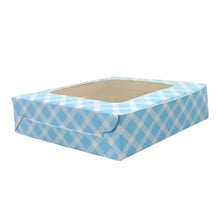 Load image into Gallery viewer, M48 4 Cavity Blue Gingham Chocolate Box
