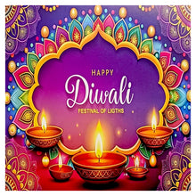Load image into Gallery viewer, M350 Happy Diwali 9 Cavity Purple Radiance Chocolate Box | Candles
