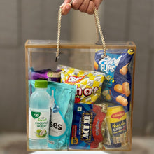 Load image into Gallery viewer, M935 Transparent Hamper Bag with Lace Handle | 10*10*4 inches | Random Color
