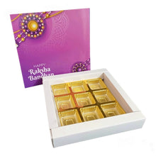 Load image into Gallery viewer, M508 Happy Rakhi 9 Cavity Purple Chocolate Box
