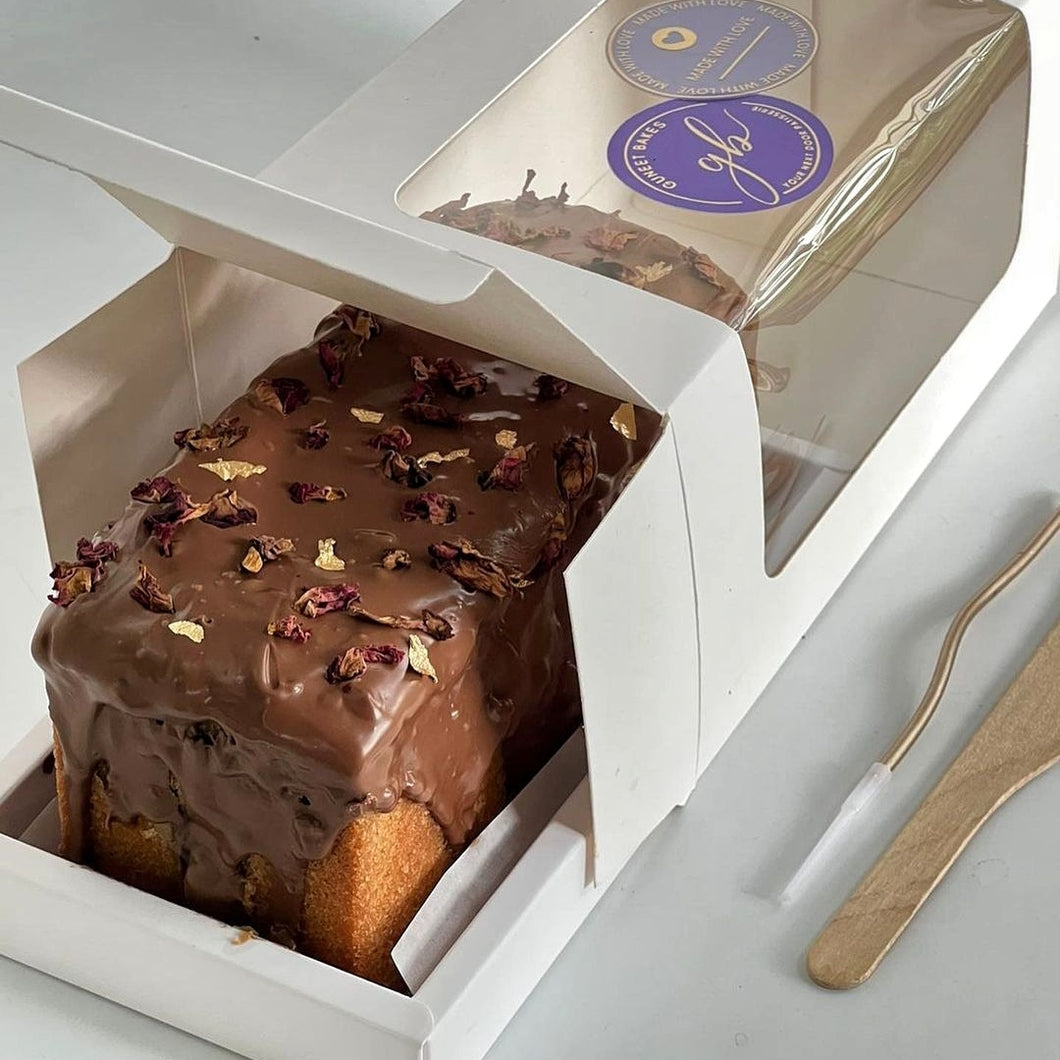 M922 White Loaf Cake Box with Insert Tray