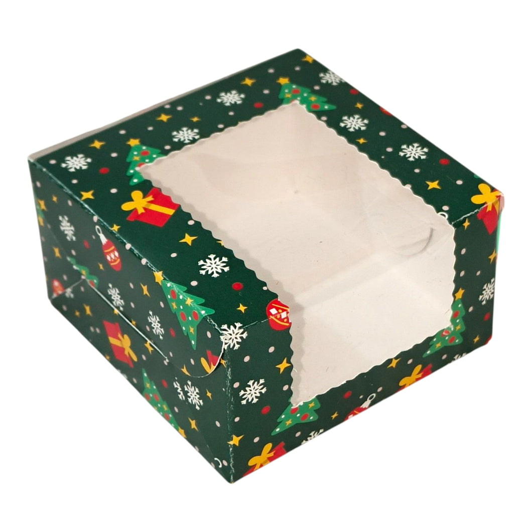 M451 Merry Christmas Green Single Brownie L Window Box | Candles