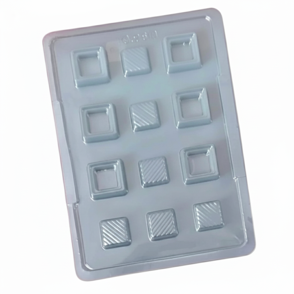 P3 Square Liquid Centered PVC Chocolate Mould