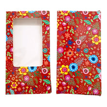 Load image into Gallery viewer, M260 Red Floral Large Chocolate Bar Box
