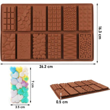 Load image into Gallery viewer, S12 Multiple Bar Bliss Silicone Chocolate Mould | 12 Designs in 1 Mould
