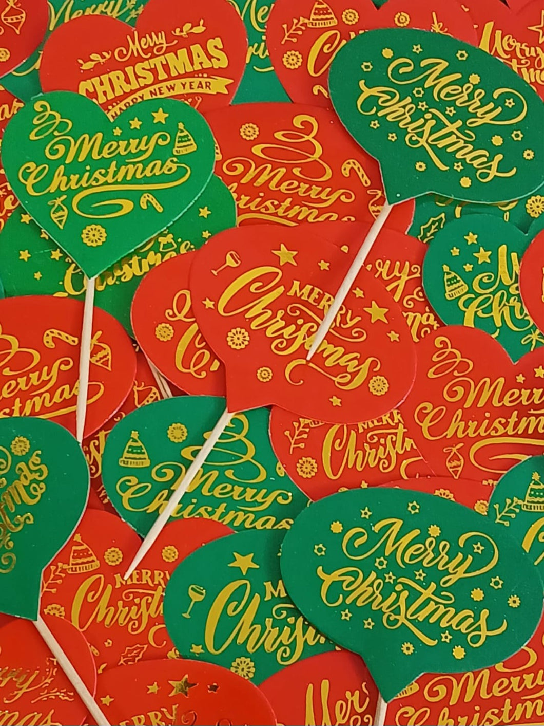 A401 Merry Christmas Paper Toppers