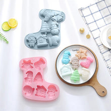 Load image into Gallery viewer, S406 Merry Christmas Holiday Cheer Silicone Chocolate Mould | Candles | Soap | Jelly
