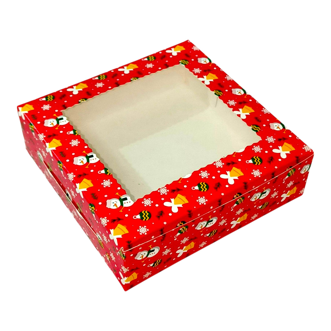M454 Merry Christmas Red 4 Brownie Box | Candles