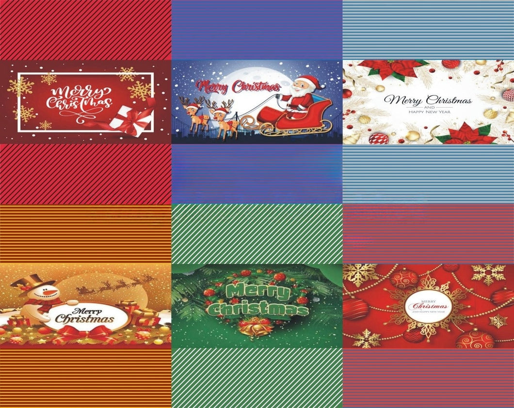 Merry Christmas Chocolate Bar Sticker Sheet