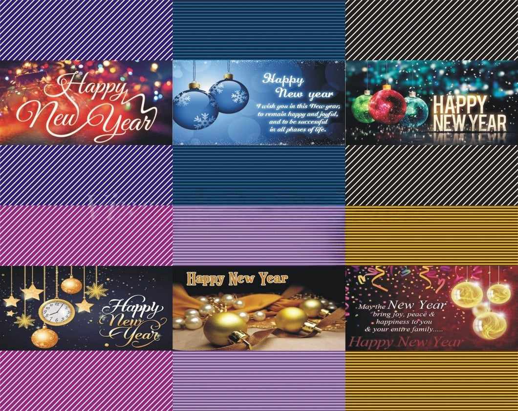 Happy New Year Chocolate Bar Sticker Sheet