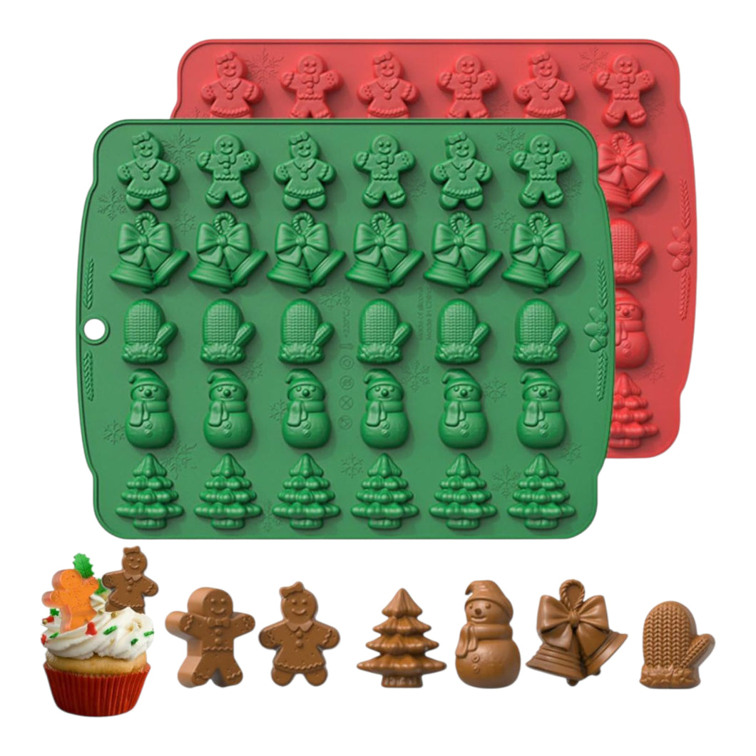 S407 Merry Christmas Mini Delight Silicone Chocolate Mould | Candles | Soap | Jelly