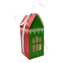 Load image into Gallery viewer, M413 Merry Christmas Carnival Hut Multi Purpose Chocolate Box with Ribbon
