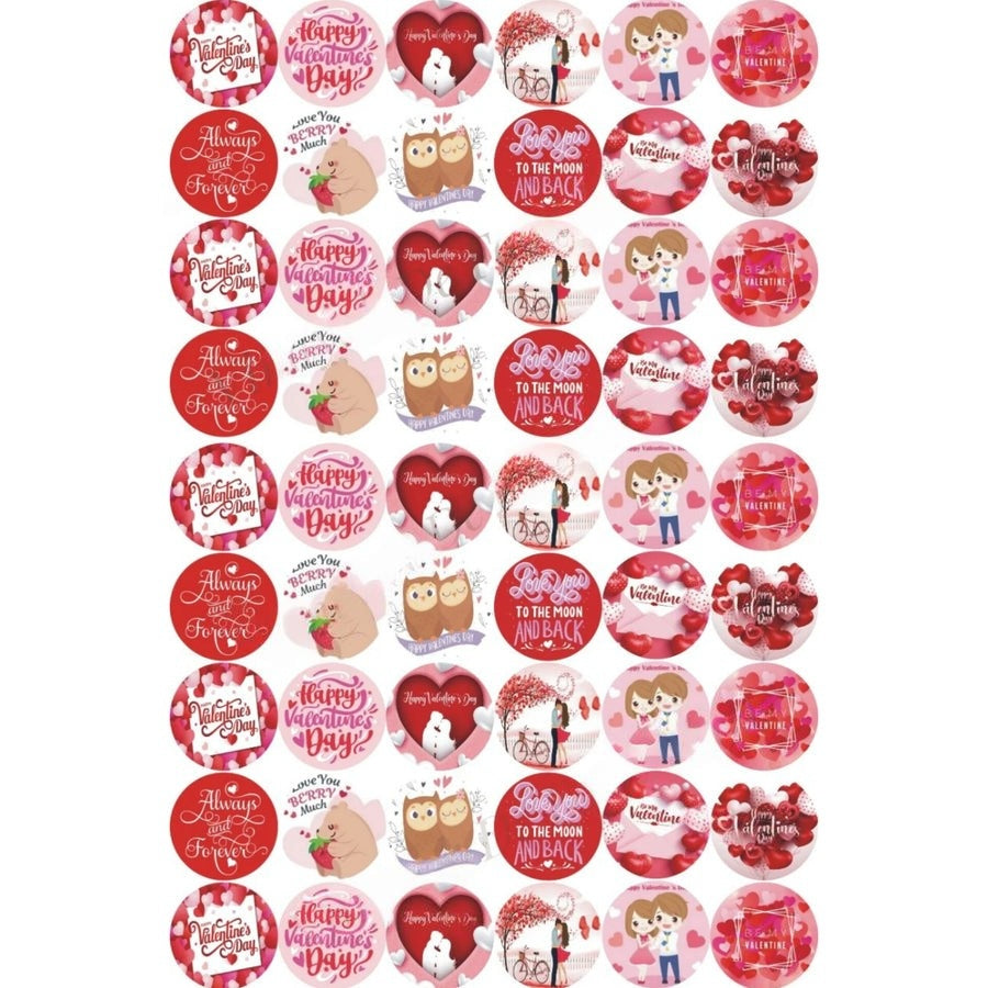 Happy Valentine's Day Round Sticker Sheet