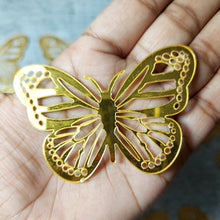 Load image into Gallery viewer, Golden Acrylic Butterfly Cutout
