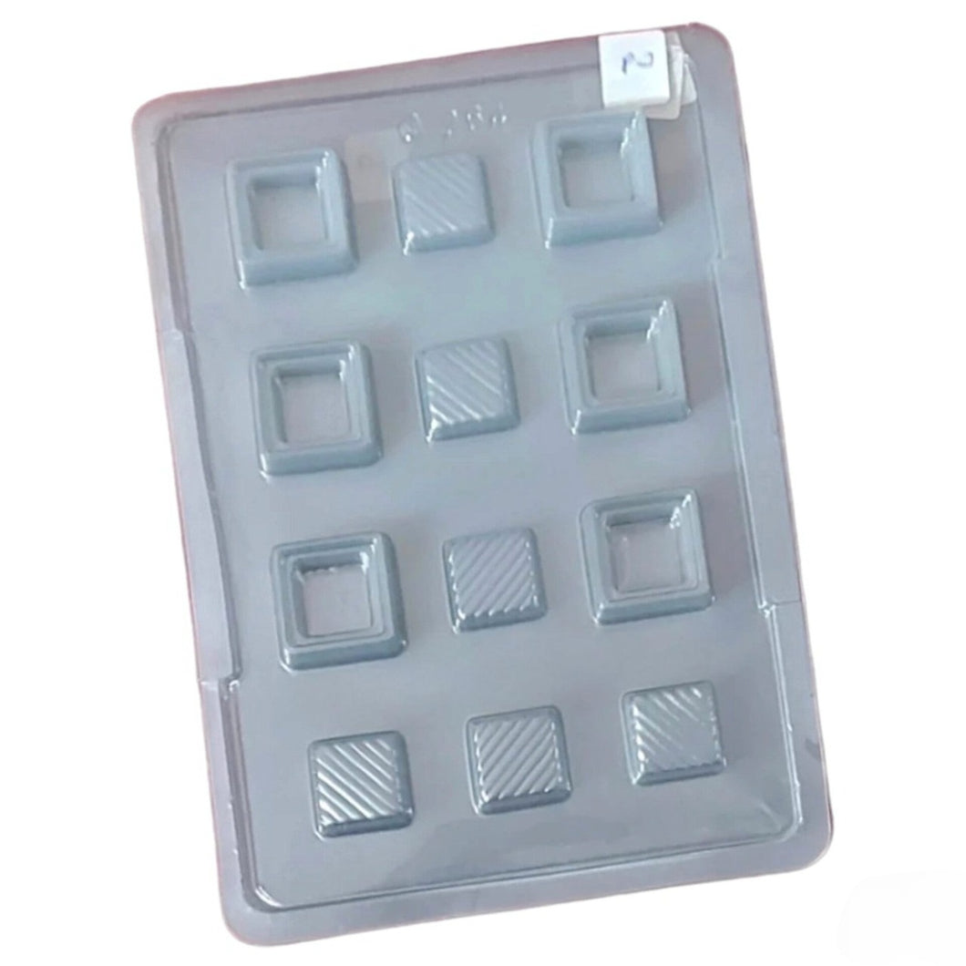 P3 Square Liquid Centered PVC Chocolate Mould