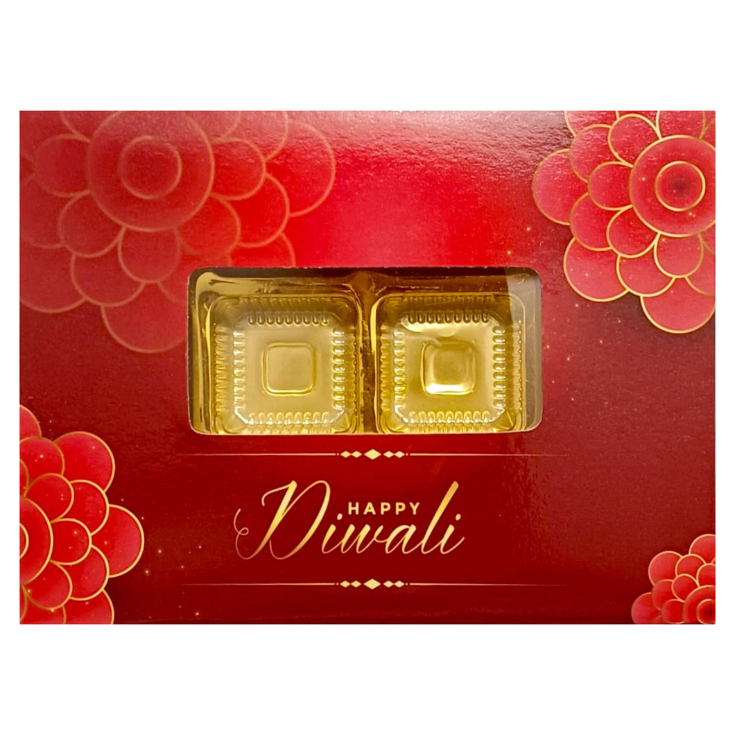 M366 Happy Diwali 12 Cavity Red Chocolate Box