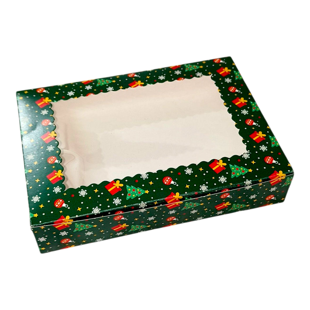 M457 Merry Christmas Green 6 Brownie Box | Candles