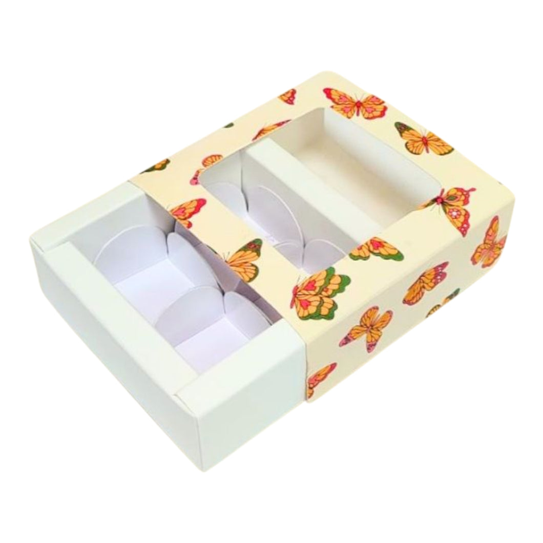 M44 4 Cavity Yellow Butterfly Chocolate Box
