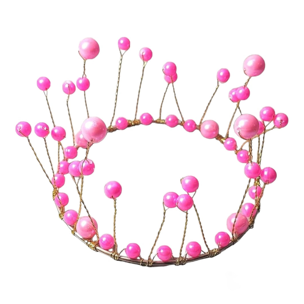 Pink Pearl Crown 5 Inches