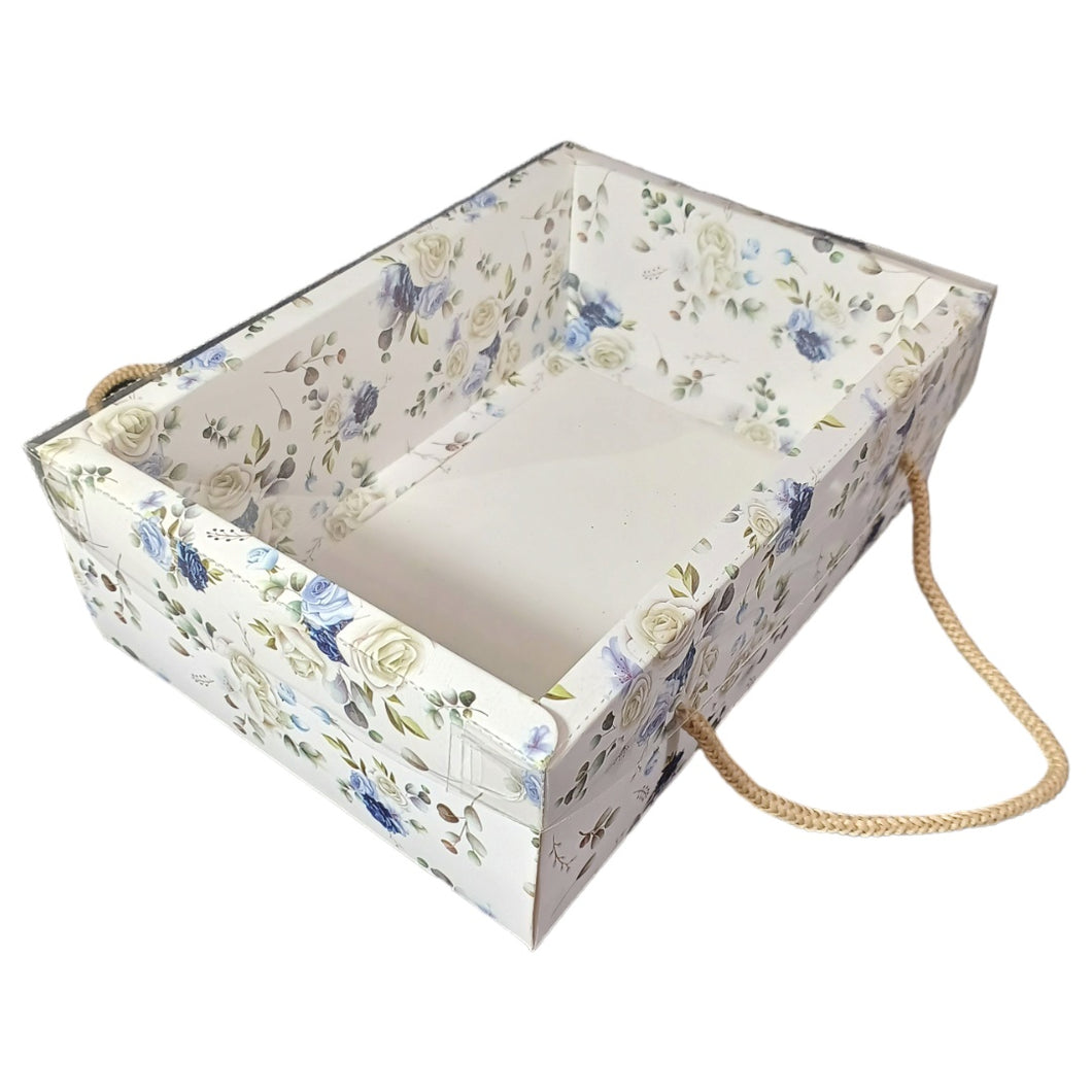 M42 White Floral Hamper Box with Dori