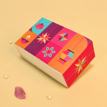 Load image into Gallery viewer, M316 Happy Diwali Joyous 2 Cavity Chocolate Box | Candles | Macarons
