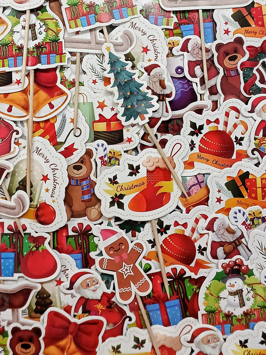 A404 Merry Christmas Paper Toppers