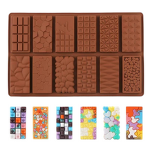 Load image into Gallery viewer, S12 Multiple Bar Bliss Silicone Chocolate Mould | 12 Designs in 1 Mould
