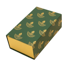 Load image into Gallery viewer, M362 Happy Diwali Green Diya Golden Embossed 2 Cavity Chocolate Box | Candles | Macarons
