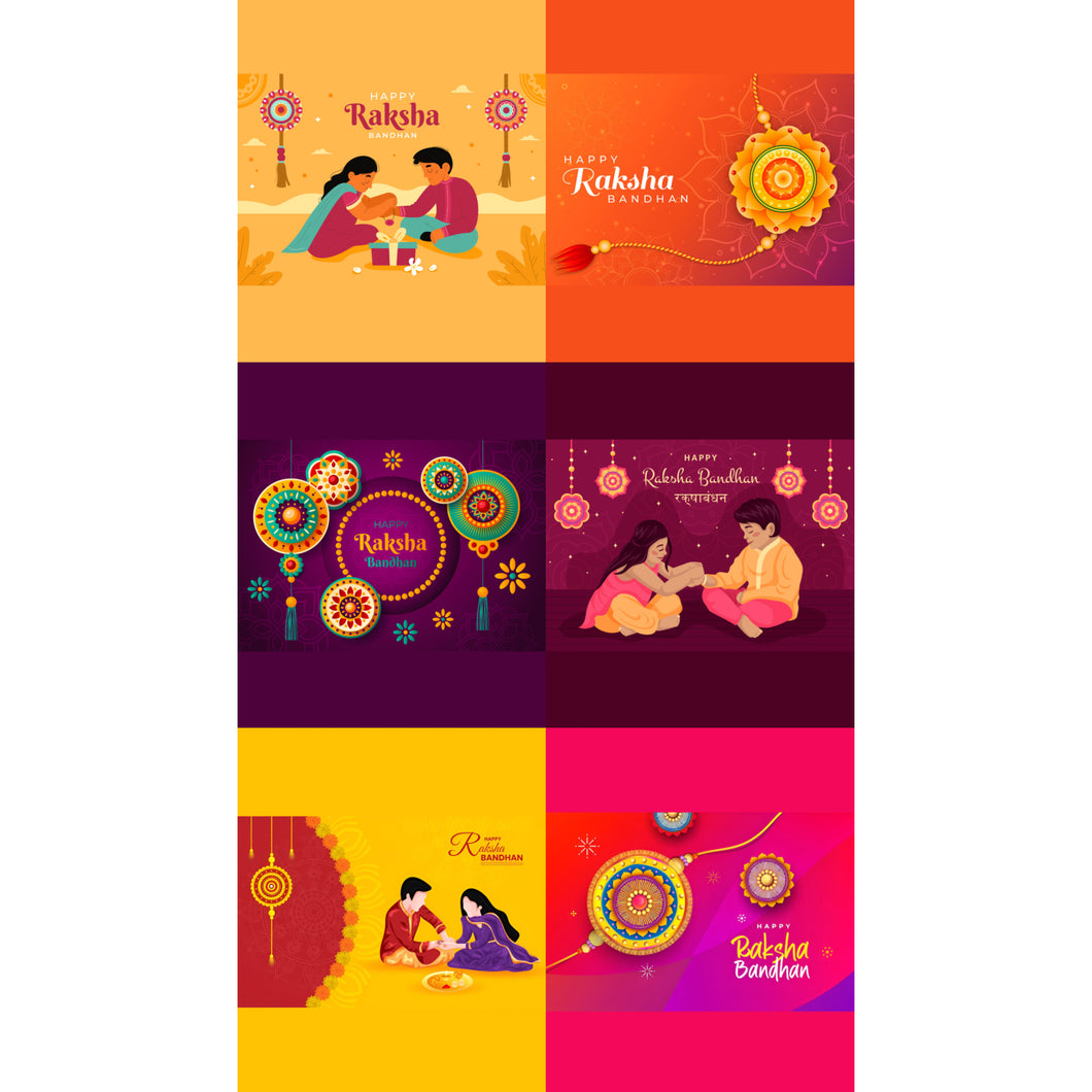 Happy Rakhi Medium Chocolate Bar Sticker Sheet