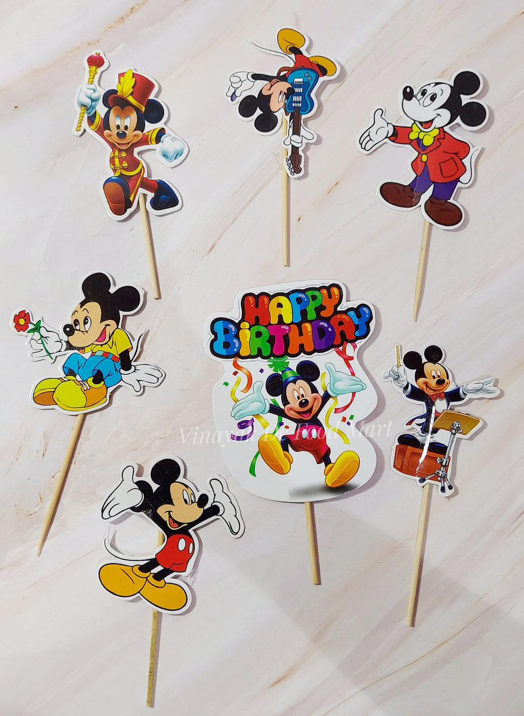 A37 Mickey Mouse Theme Paper Toppers