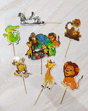 Load image into Gallery viewer, A38 Animal Jungle Theme Paper Toppers Set
